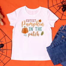 Load image into Gallery viewer, Cutest Pumpkin in the Patch Toddler Short Sleeve Tee