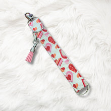 Load image into Gallery viewer, Charmable Wristlet Keychains - Valentine's Day (multiple patterns)