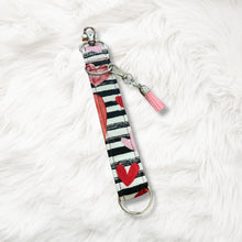 Load image into Gallery viewer, Charmable Wristlet Keychains - Valentine's Day (multiple patterns)