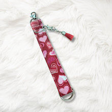 Load image into Gallery viewer, Charmable Wristlet Keychains - Valentine's Day (multiple patterns)