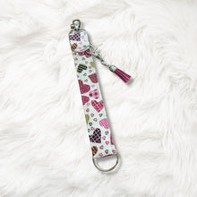 Load image into Gallery viewer, Charmable Wristlet Keychains - Valentine's Day (multiple patterns)