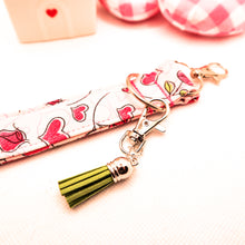 Load image into Gallery viewer, Charmable Wristlet Keychains - Valentine's Day (multiple patterns)