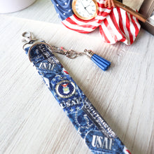 Load image into Gallery viewer, Charmable Wristlet Keychain - Honor Your Military Veteran (Special Edition)