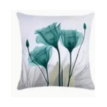 Load image into Gallery viewer, Teal Tulips Pillow Covers