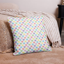 Load image into Gallery viewer, Pastel Hearts Premium Pillow Case