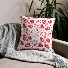 Load image into Gallery viewer, Love (White with Red) Premium Pillow Case