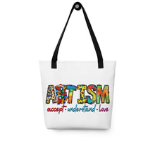 Load image into Gallery viewer, Autism - Accept Understand Love Tote bag