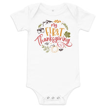 Load image into Gallery viewer, My First Thanksgiving Baby short sleeve one piece