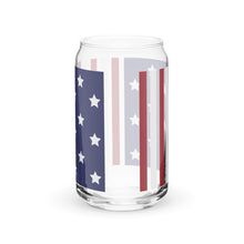 Load image into Gallery viewer, Stars and Stripes Can-shaped glass