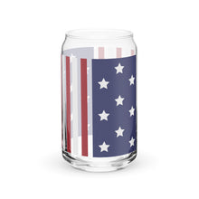 Load image into Gallery viewer, Stars and Stripes Can-shaped glass