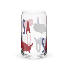 Load image into Gallery viewer, USA Maps Can-shaped glass