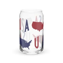 Load image into Gallery viewer, USA Maps Can-shaped glass