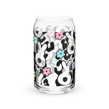 Load image into Gallery viewer, Leopard Bunny Silhouettes Can-shaped glass