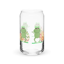 Load image into Gallery viewer, Frogs With Easter Eggs Can-shaped glass