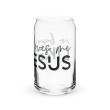 Load image into Gallery viewer, No Bunny Loves Me Like Jesus Can-shaped glass