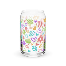 Load image into Gallery viewer, Bright Abstract Easter Can-shaped glass