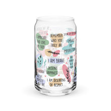 Load image into Gallery viewer, Self-Love Affirmations Can-shaped glass