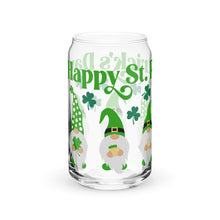 Load image into Gallery viewer, Happy St Patrick's Day Gnomes Can-shaped glass