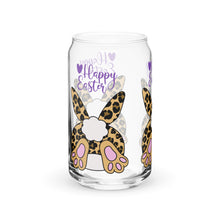 Load image into Gallery viewer, Happy Easter Leopard Bunny Tails Can-shaped glass