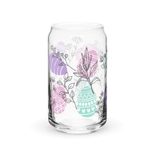 Load image into Gallery viewer, Easter Eggs and Wildflowers Can-shaped glass