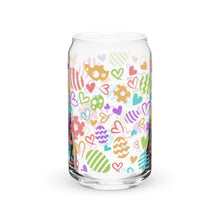 Load image into Gallery viewer, Bright Abstract Easter Can-shaped glass
