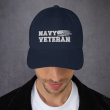 Load image into Gallery viewer, Navy Veteran Dad hat