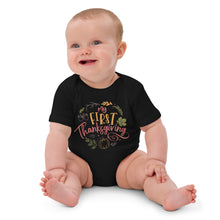 Load image into Gallery viewer, My First Thanksgiving Organic cotton baby bodysuit
