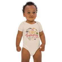 Load image into Gallery viewer, My First Thanksgiving Organic cotton baby bodysuit