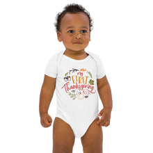 Load image into Gallery viewer, My First Thanksgiving Organic cotton baby bodysuit
