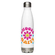 Load image into Gallery viewer, Choose Happy Retro Stainless steel water bottle