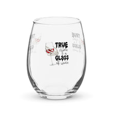 Load image into Gallery viewer, True Crime and a Glass of Wine Stemless wine glass
