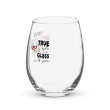 Load image into Gallery viewer, True Crime and a Glass of Wine Stemless wine glass