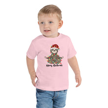 Load image into Gallery viewer, Merry Slothmas Toddler Short Sleeve Tee