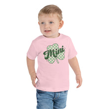 Load image into Gallery viewer, Mini Checkered Shamrock Toddler Short Sleeve Tee