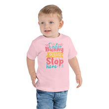 Load image into Gallery viewer, Easter Bunny Please Stop Here Toddler Short Sleeve Tee