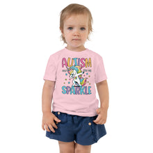 Load image into Gallery viewer, Autism Can’t Dim My Sparkle Toddler Short Sleeve Tee