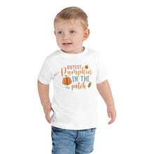 Load image into Gallery viewer, Cutest Pumpkin in the Patch Toddler Short Sleeve Tee
