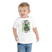 Load image into Gallery viewer, Happy St Pat-Rex Day Toddler Short Sleeve Tee