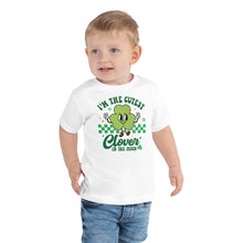 Load image into Gallery viewer, I'm The Cutest Clover In The Patch Toddler Short Sleeve Tee