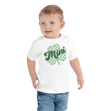 Load image into Gallery viewer, Mini Checkered Shamrock Toddler Short Sleeve Tee