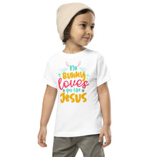 Load image into Gallery viewer, No Bunny Loves You Like Jesus Toddler Short Sleeve Tee