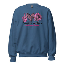Load image into Gallery viewer, Peace Love Cure Unisex Sweatshirt