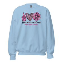 Load image into Gallery viewer, Peace Love Cure Unisex Sweatshirt