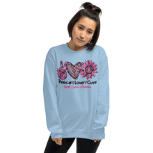 Load image into Gallery viewer, Peace Love Cure Unisex Sweatshirt