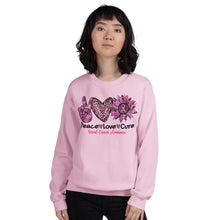 Load image into Gallery viewer, Peace Love Cure Unisex Sweatshirt