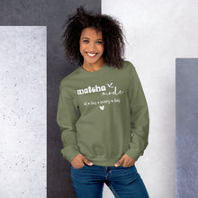 Load image into Gallery viewer, Matcha Mode (white text) Unisex Sweatshirt