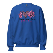 Load image into Gallery viewer, Peace Love Cure Unisex Sweatshirt
