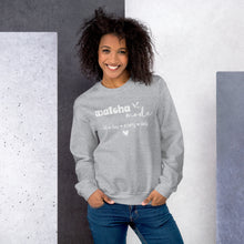 Load image into Gallery viewer, Matcha Mode (white text) Unisex Sweatshirt