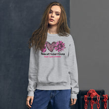 Load image into Gallery viewer, Peace Love Cure Unisex Sweatshirt
