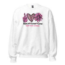 Load image into Gallery viewer, Peace Love Cure Unisex Sweatshirt